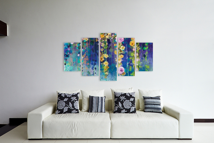 Πίνακας σε καμβά για χώρο που μπορεί να προορίζεται σε κλασικό στυλ, με αφηρημένα σχέδια.