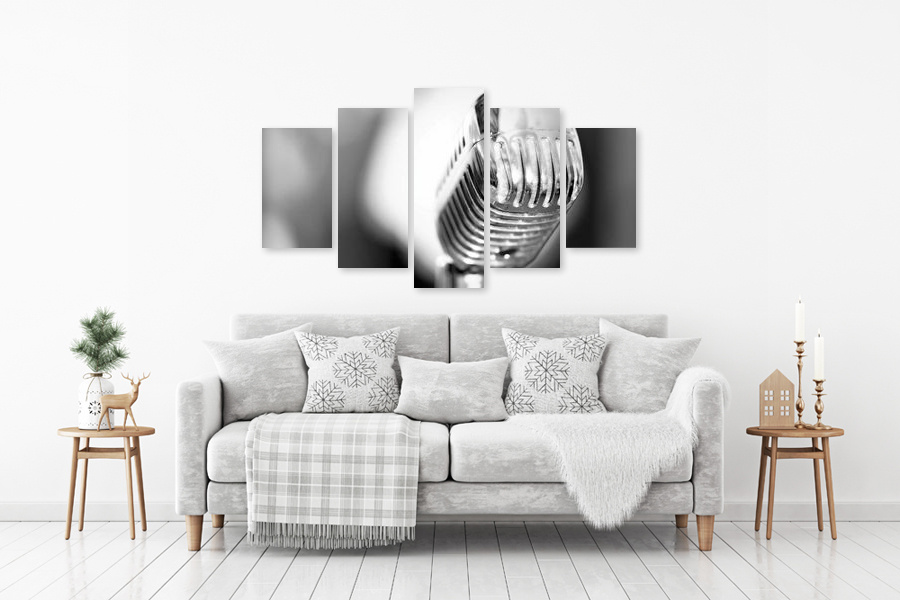 Πίνακας σε καμβά για μοντέρνο χώρο, ασπρόμαυρη εικόνα με αφηρημένο στυλ διακόσμησης.