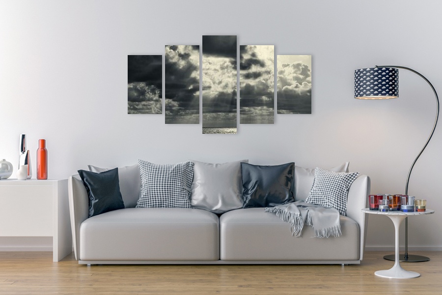 Πίνακας σε καμβά για χώρο που μπορεί να προορίζεται, αφηρημένο σχέδιο σε ασπρόμαυρο στυλ, μοντέρνα διακόσμηση.