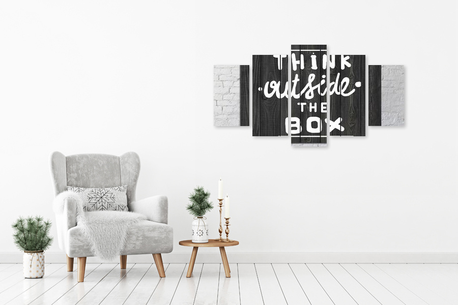 Πίνακας σε καμβά για μοντέρνο χώρο με ασπρόμαυρη εικόνα, αφηρημένο στυλ, ιδανικός για διακόσμηση.