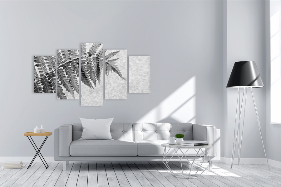 Πίνακας σε καμβά για σαλόνι, ασπρόμαυρη εικόνα με αφηρημένο στυλ, ιδανικός για μοντέρνα διακόσμηση.