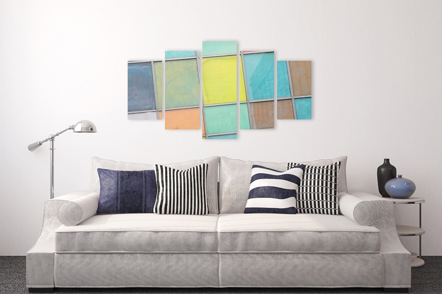 Πίνακας σε καμβά για μοντέρνο χώρο, αφηρημένη εικόνα με δυναμικά χρώματα, σε σύγχρονο στυλ διακόσμησης.