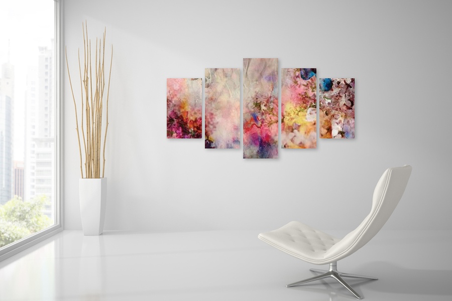 Πίνακας σε καμβά για χώρο που μπορεί να προορίζεται για αφηρημένη τέχνη, με ρεαλιστικό και μοντέρνο στυλ διακόσμησης.