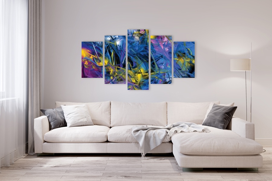 Πίνακας σε καμβά με αφηρημένη εικόνα, μοντέρνου στυλ διακόσμησης, ιδανικός για κάθε χώρο.