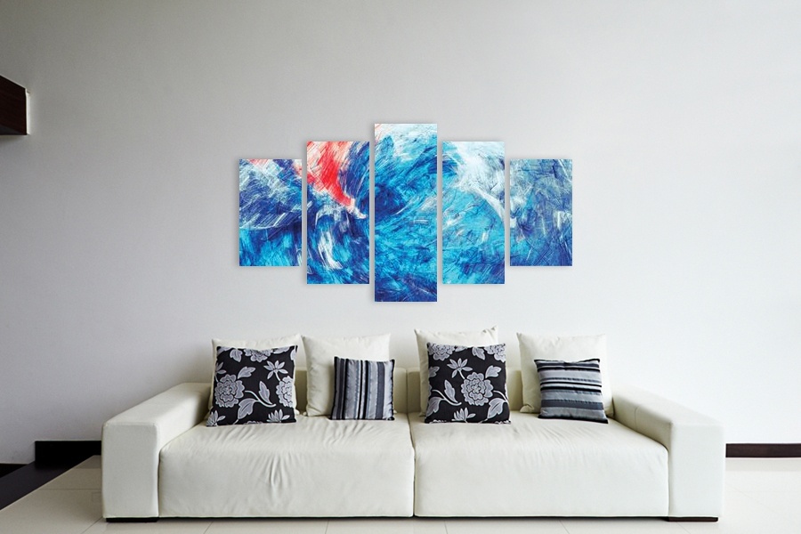 Πίνακας σε καμβά με αφηρημένο σχέδιο, ιδανικός για σύγχρονο χώρο, τίτλος 'ABSC-114', με μοντέρνο στυλ διακόσμησης.