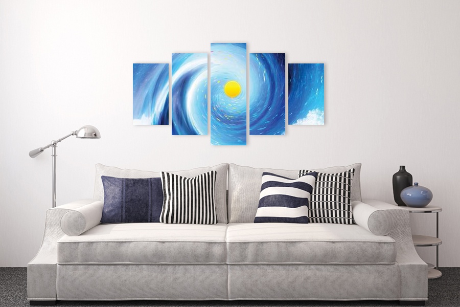 Πίνακας σε καμβά για μοντέρνο χώρο με αφηρημένο στυλ, ιδανικός για διακόσμηση.