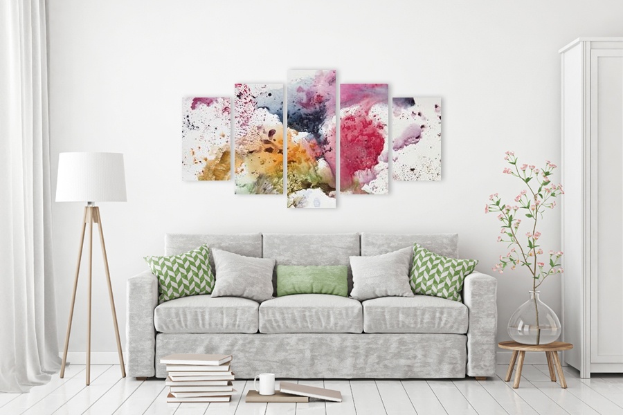 Πίνακας σε καμβά αφηρημένης τέχνης, ιδανικός για μοντέρνο χώρο.