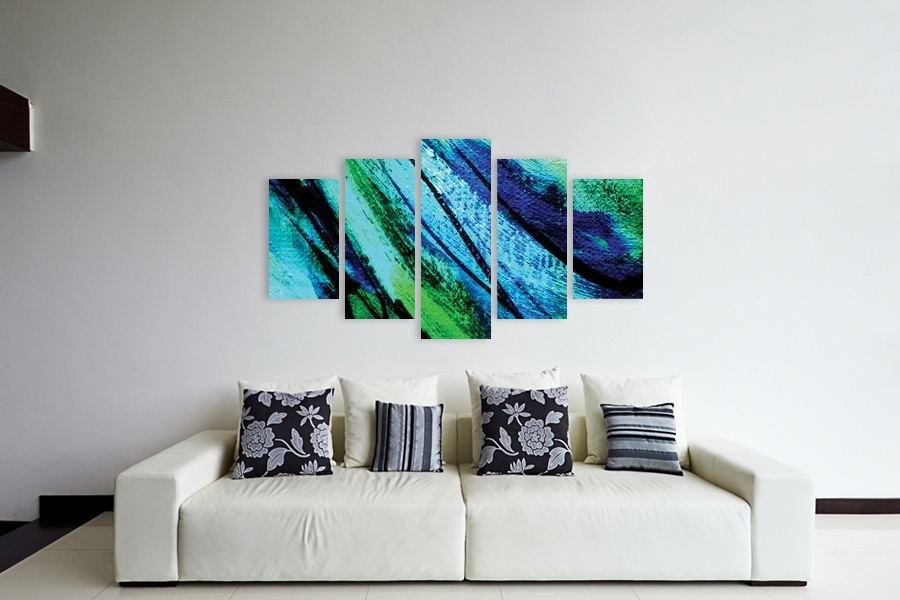 Πίνακας σε καμβά για μοντέρνο χώρο, αφηρημένη εικόνα με ζωηρά χρώματα, κατάλληλος για σύγχρονη διακόσμηση.