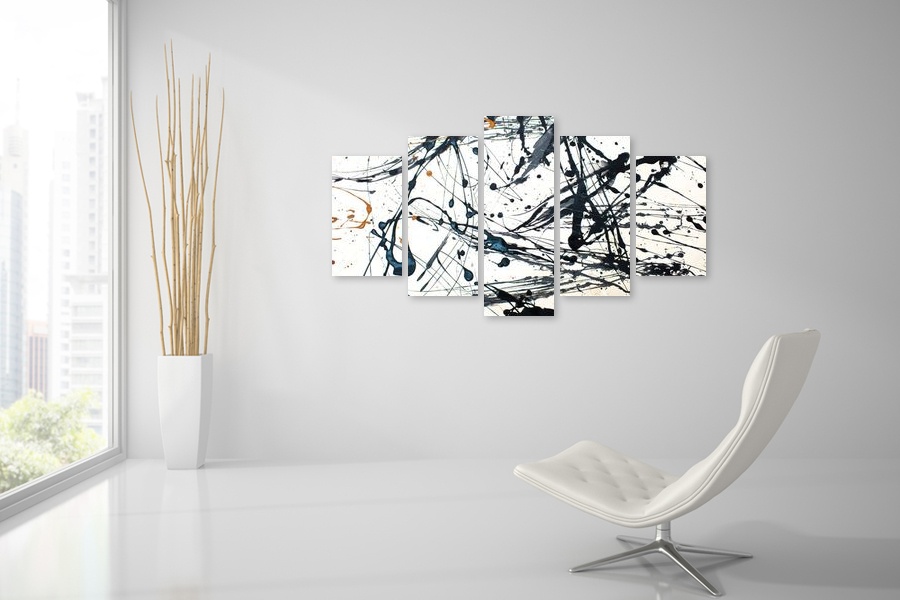 Πίνακας σε καμβά αφηρημένο στυλ για μοντέρνο χώρο, με τίτλο ABSC-136, χωρίς γνωστό καλλιτέχνη.