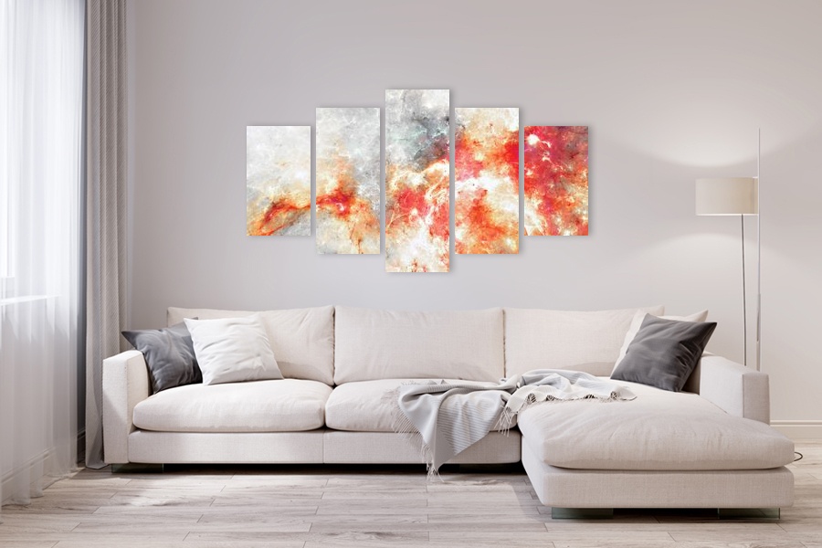 Πίνακας σε καμβά χώρου που μπορεί να προορίζεται για μοντέρνα διακόσμηση, αφηρημένο σχέδιο.