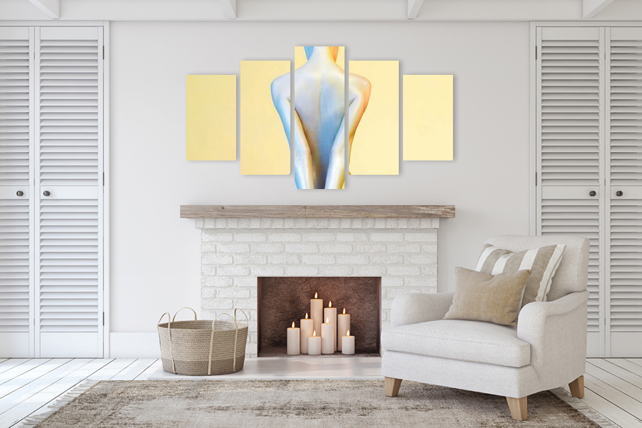 Πίνακας σε καμβά για υπνοδωμάτιο με αισθησιακή εικόνα, στυλ αφηρημένο και μοντέρνα διακόσμηση.