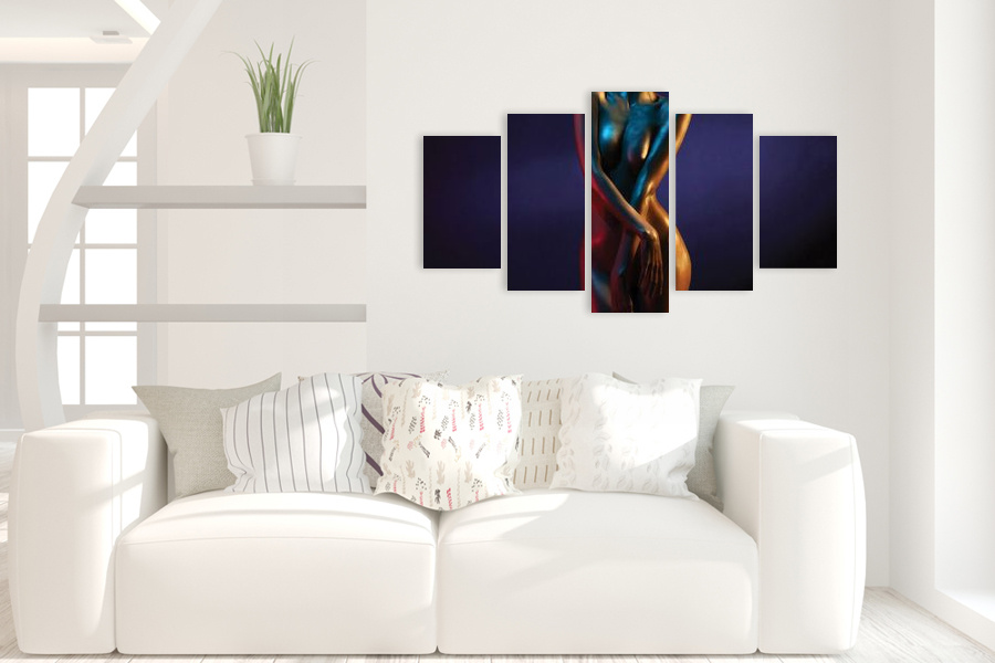 Πίνακας σε καμβά για υπνοδωμάτιο, αισθησιακή εικόνα, με αφηρημένο στυλ και μοντέρνα διακόσμηση.