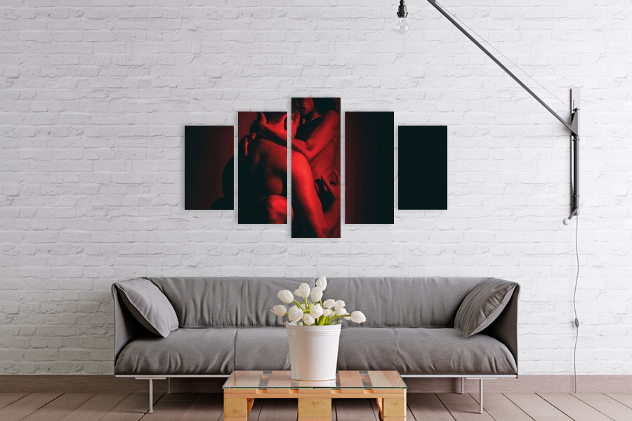 Πίνακας σε καμβά, αισθησιακή εικόνα, με αφηρημένο στυλ, ιδανικός για μοντέρνο χώρο.