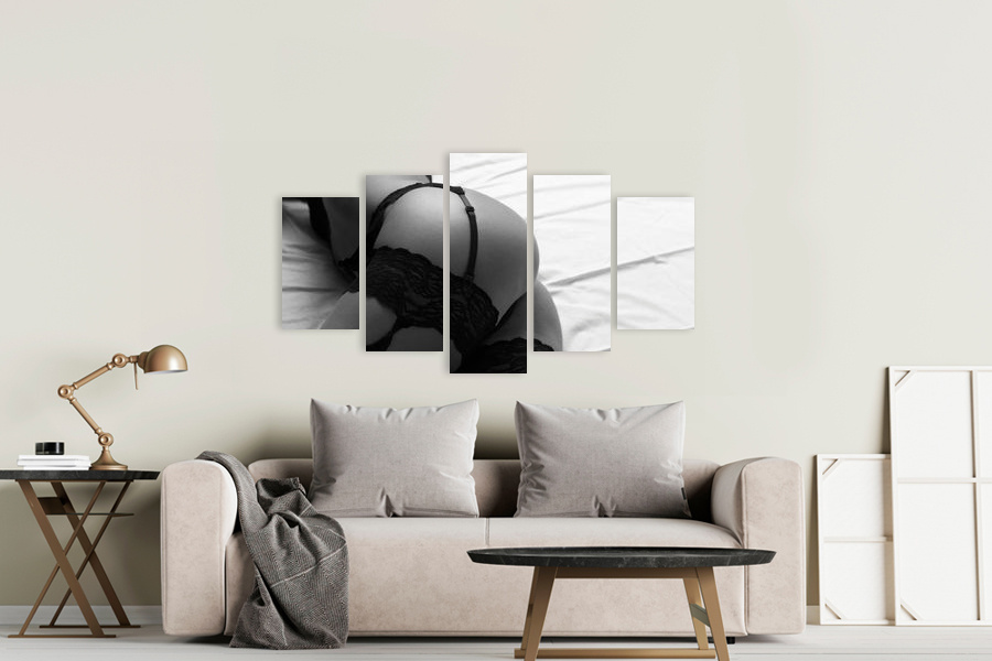 Πίνακας σε καμβά με αισθησιακή εικόνα, μοντέρνο στυλ διακόσμησης.