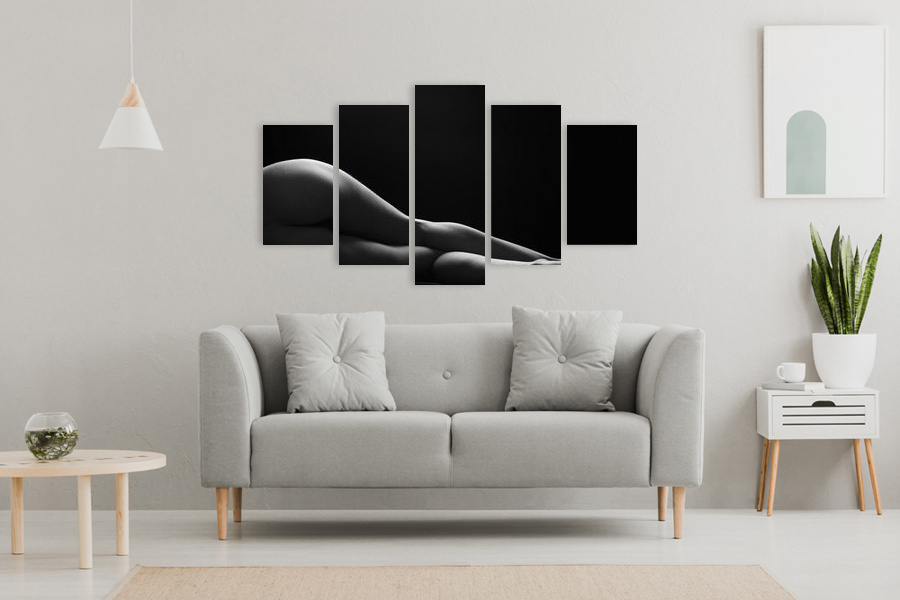 Πίνακας σε καμβά για υπνοδωμάτιο με αισθησιακή εικόνα, αφηρημένο στυλ, μοντέρνα διακόσμηση.