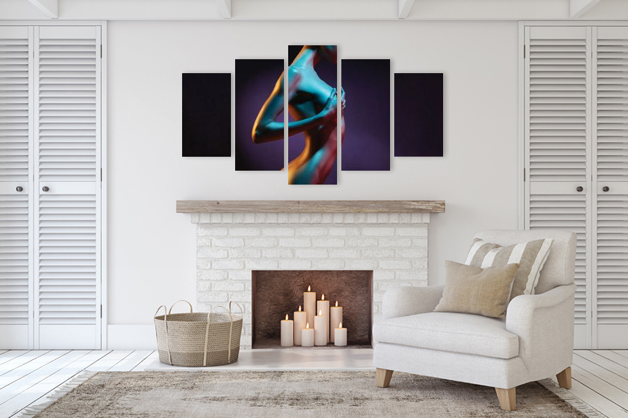 Πίνακας σε καμβά για υπνοδωμάτιο, με αισθησιακή εικόνα και αφηρημένο στυλ, μοντέρνα διακόσμηση.