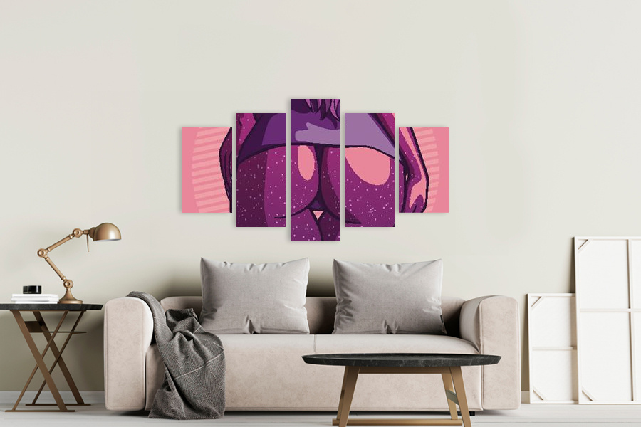 Πίνακας σε καμβά αισθησιακής εικόνας, με αφηρημένο στυλ, ιδανικός για μοντέρνο χώρο διακόσμησης.