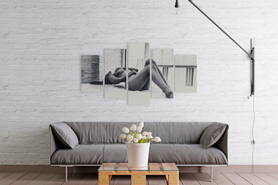 Πίνακας σε καμβά για υπνοδωμάτιο, με αισθησιακή εικόνα, αφηρημένο στυλ, σε μοντέρνα διακόσμηση.