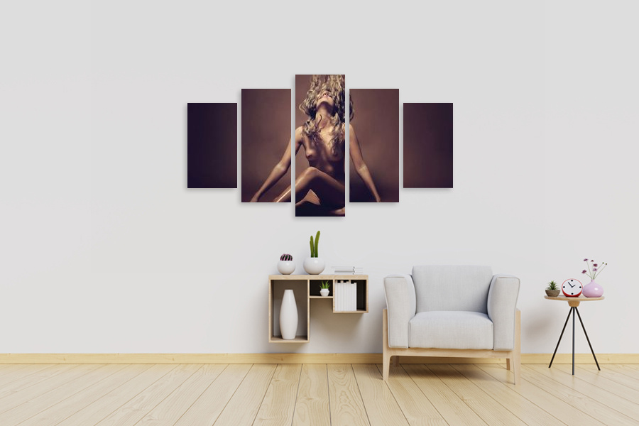 Πίνακας σε καμβά για υπνοδωμάτιο, αισθησιακή εικόνα με αφηρημένο στυλ, ιδανικός για μοντέρνα διακόσμηση.