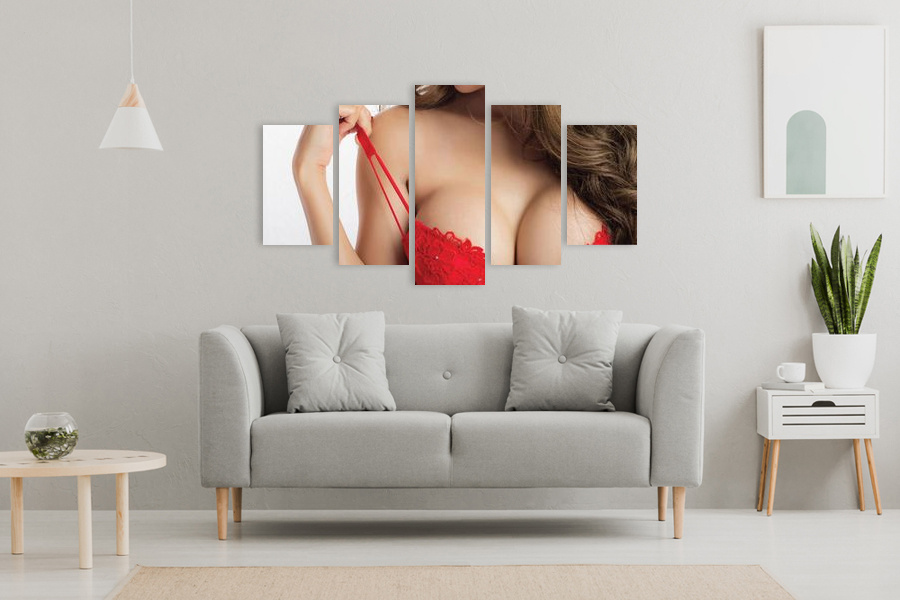 Πίνακας σε καμβά για υπνοδωμάτιο, με αισθησιακή εικόνα, αφηρημένο στυλ, μοντέρνα διακόσμηση.