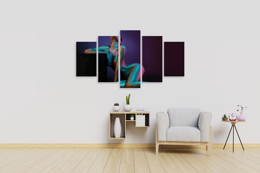 Πίνακας σε καμβά για υπνοδωμάτιο, με αισθησιακή εικόνα, σε αφηρημένο στυλ και μοντέρνα διακόσμηση.