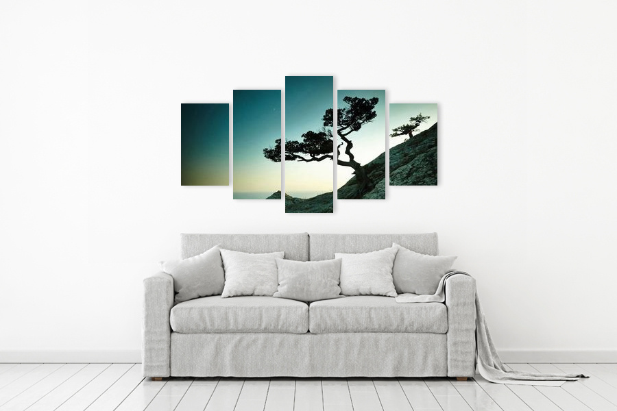 Πίνακας σε καμβά για τον χώρο που μπορεί να προορίζεται, τοπίο με φυσικά στοιχεία, αφηρημένο στυλ, μοντέρνα διακόσμηση.