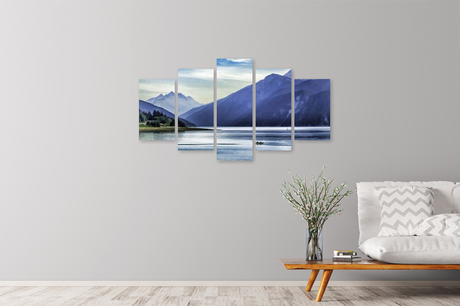 Πίνακας σε καμβά Τοπίο, με φυσικά στοιχεία, μοντέρνο στυλ διακόσμησης για χώρους που μπορεί να προορίζονται για χαλάρωση.