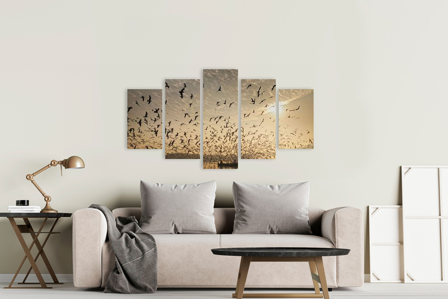 Πίνακας σε καμβά για χώρο που μπορεί να προορίζεται για τοπίο, με αφηρημένο στυλ και μοντέρνα διακόσμηση.