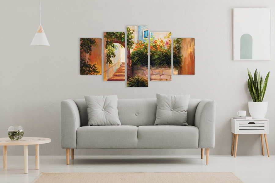 Πίνακας σε καμβά για τοίχο, τοπίο και φύση, αφηρημένο στυλ, με μοντέρνα διακόσμηση.