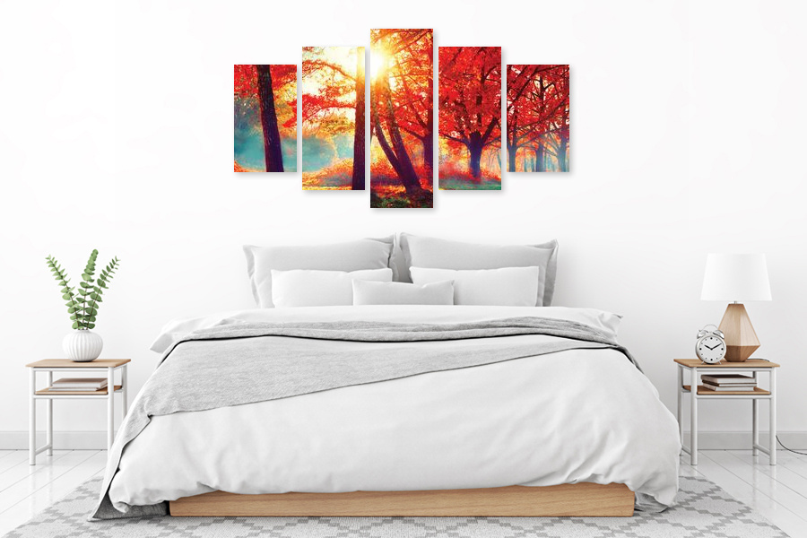 Πίνακας σε καμβά για χώρο που μπορεί να προορίζεται για καθιστικό, τοπίο με φυσικές αποχρώσεις, σε ρεαλιστικό και μοντέρνο στυλ διακόσμησης.