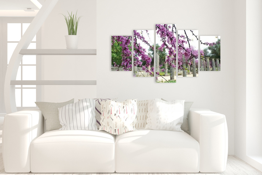 Πίνακας σε καμβά για χώρο που μπορεί να προορίζεται για σαλόνι, τοπίο, με αφηρημένο και μοντέρνο στυλ διακόσμησης.