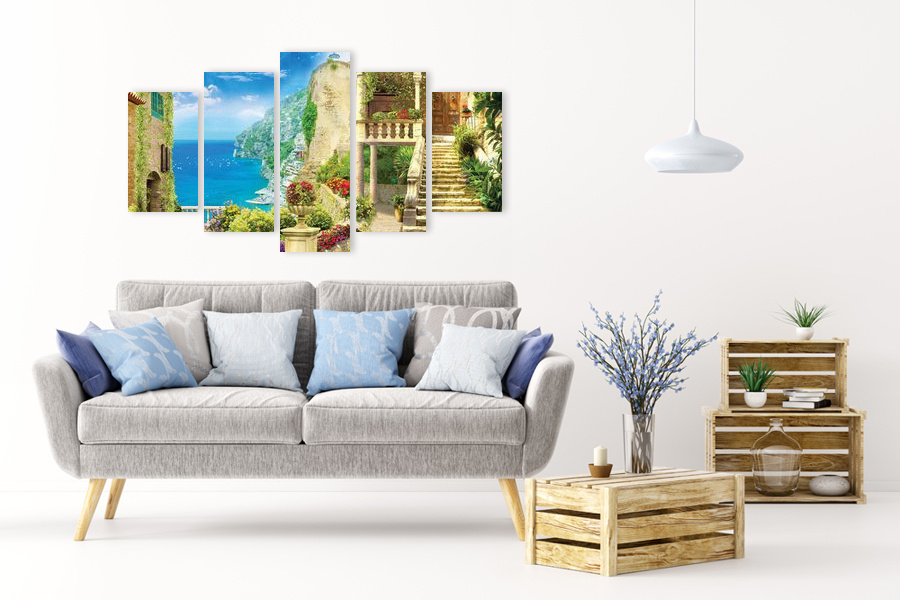 Πίνακας σε καμβά για τον τοίχο της κρεβατοκάμαρας, τοπίο με φυσικά στοιχεία, αφηρημένο στυλ, minimal διακόσμηση.