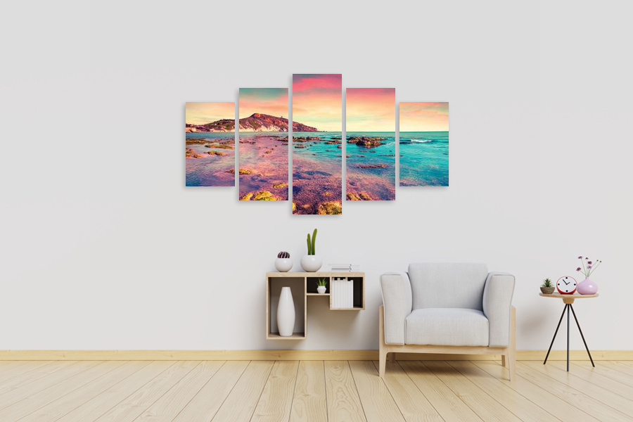 Πίνακας σε καμβά για τον χώρο που μπορεί να προορίζεται, τοπίο, με αφηρημένο στυλ και μοντέρνα διακόσμηση.