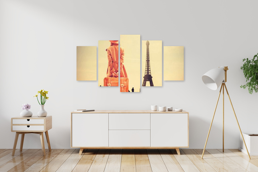 Πίνακας σε καμβά για χώρο που μπορεί να προορίζεται για το σαλόνι, με τοπίο της φύσης, σε μοντέρνο στυλ διακόσμησης.