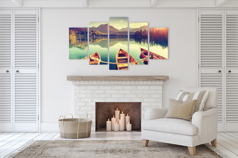 Πίνακας σε καμβά για χώρο που μπορεί να προορίζεται για τοπίο, με αφηρημένο στυλ και μοντέρνα διακόσμηση.