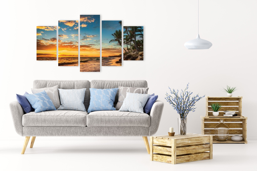 Πίνακας σε καμβά για χώρο που μπορεί να προορίζεται ως σαλόνι, τοπίο σε φυσικό στυλ, με αφηρημένο και μοντέρνο στυλ διακόσμησης.