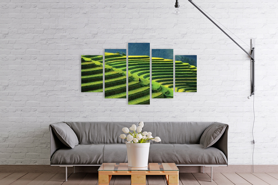 Πίνακας σε καμβά για χώρο που μπορεί να προορίζεται για τοπία, με θέμα φύση, σε ρεαλιστικό και μοντέρνο στυλ διακόσμησης.