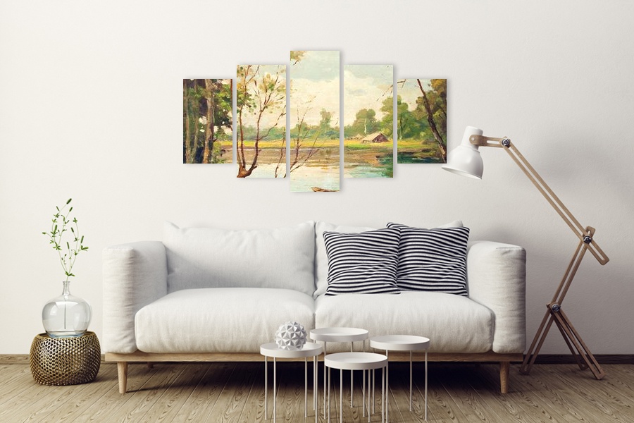 Πίνακας σε καμβά για μοντέρνο χώρο, με αφηρημένο σχέδιο, ιδανικός για διακόσμηση.