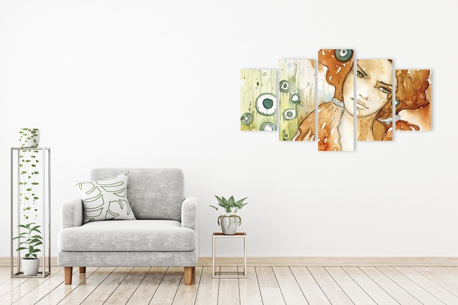 Πίνακας σε καμβά, με αφηρημένο σχέδιο, για μοντέρνο χώρο, ιδανικός για σαλόνι.