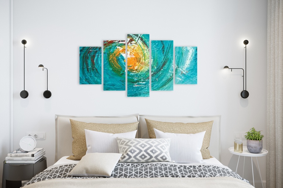 Πίνακας σε καμβά για χώρος που μπορεί να προορίζεται, αφηρημένο στυλ, με μοντέρνα διακόσμηση.