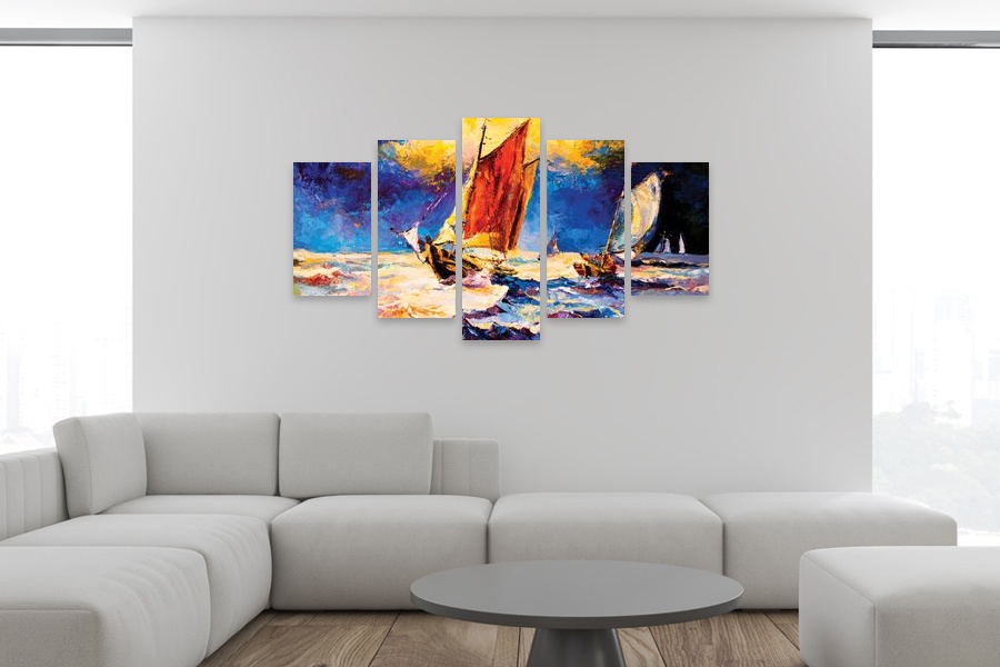 Πίνακας σε καμβά, με αφηρημένο σχέδιο, ιδανικός για μοντέρνο χώρο διακόσμησης.