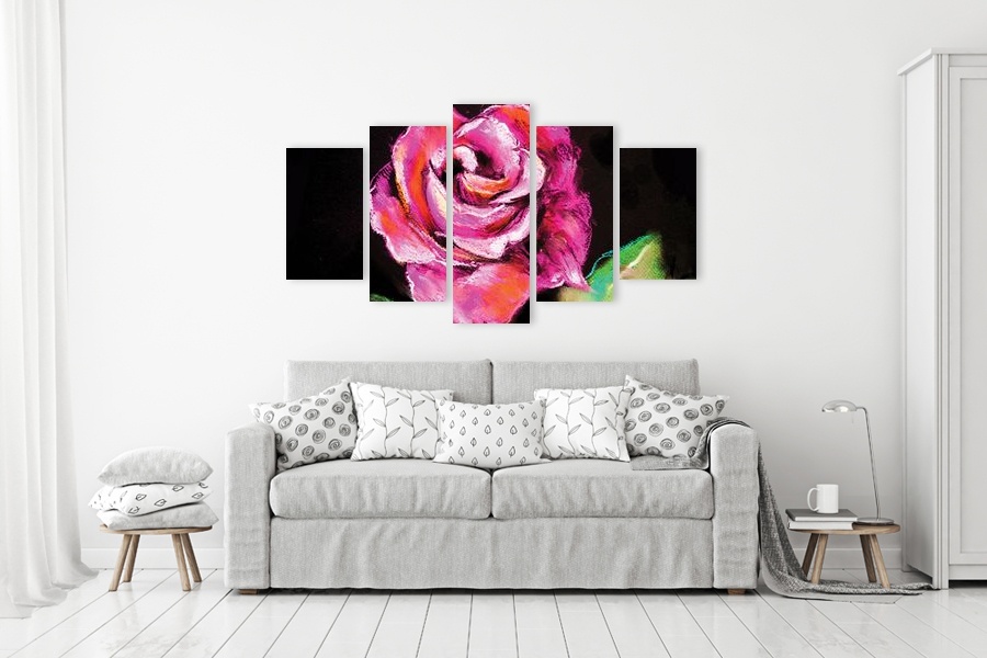 Πίνακας σε καμβά για χώρο που μπορεί να προορίζεται για σαλόνι, με αφηρημένο στυλ και μοντέρνα διακόσμηση.