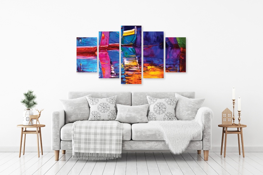 Πίνακας σε καμβά για χώρο που μπορεί να προορίζεται, με αφηρημένο στυλ και μοντέρνα διακόσμηση.