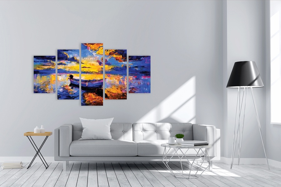 Πίνακας σε καμβά για χώρο που μπορεί να προορίζεται, σε αφηρημένο στυλ, με μοντέρνα διακόσμηση.