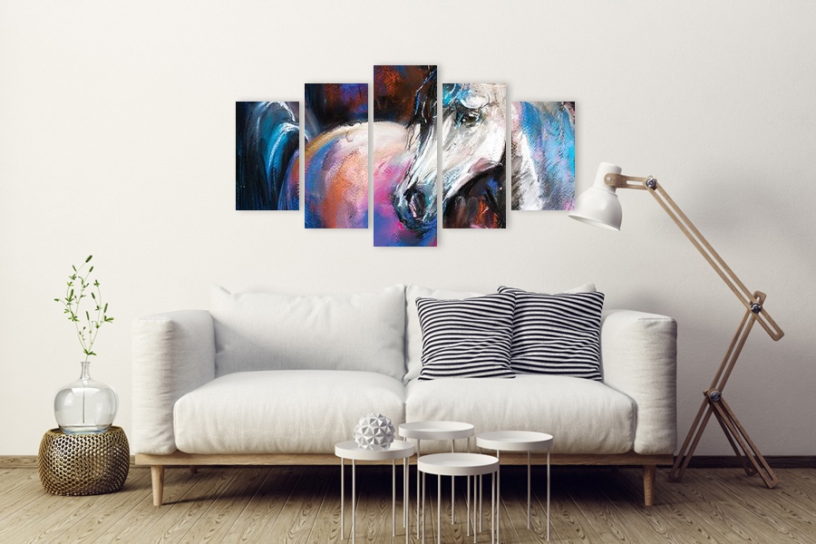 Πίνακας σε καμβά για μοντέρνο χώρο, με αφηρημένο σχέδιο και στυλ διακόσμησης.