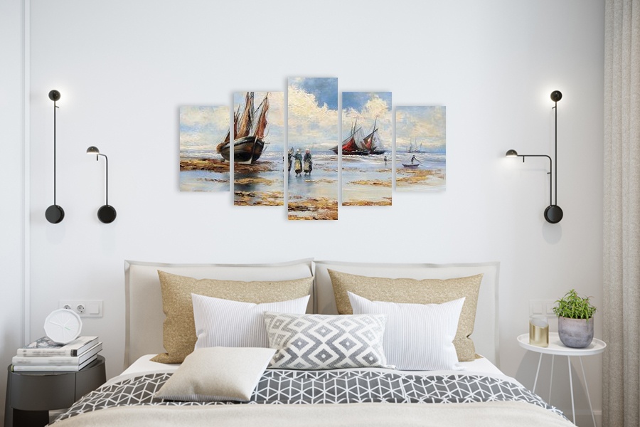 Πίνακας σε καμβά για μοντέρνο χώρο, με αφηρημένα σχέδια, στυλ διακόσμησης minimal.