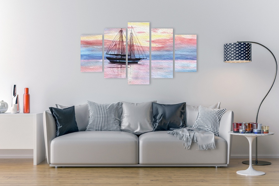 Πίνακας σε καμβά για χώρο που μπορεί να προορίζεται, με αφηρημένα σχέδια και μοντέρνα διακόσμηση.