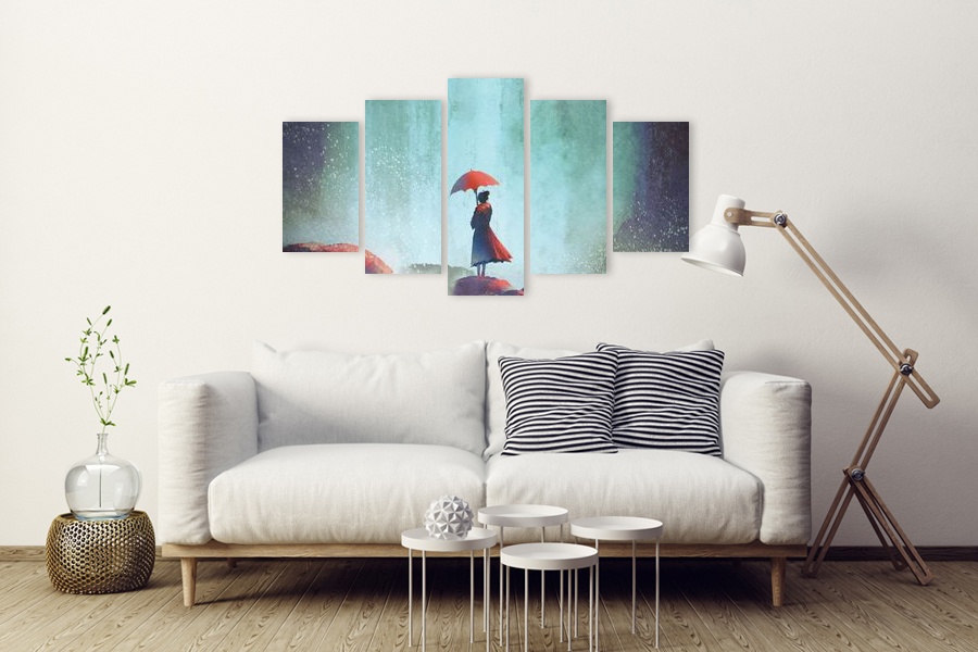 Πίνακας σε καμβά για χώρο που μπορεί να προορίζεται, με αφηρημένο στυλ και μοντέρνα διακόσμηση.