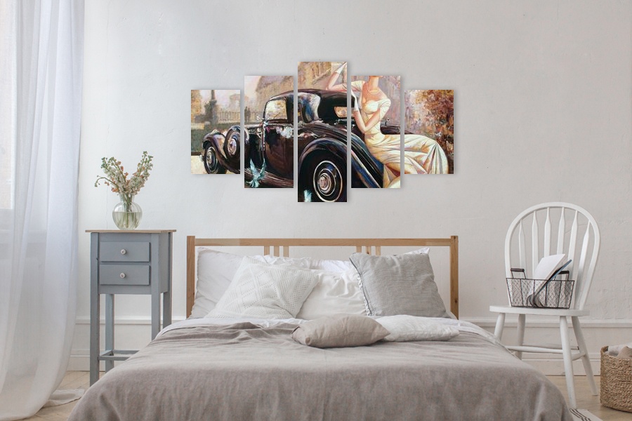 Πίνακας σε καμβά για χώρος που μπορεί να προορίζεται ως γραφείο, με αφηρημένο στυλ και μοντέρνα διακόσμηση.