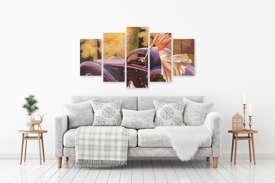 Πίνακας σε καμβά για χώρο που μπορεί να προορίζεται, με αφηρημένα σχέδια και μοντέρνο στυλ διακόσμησης.